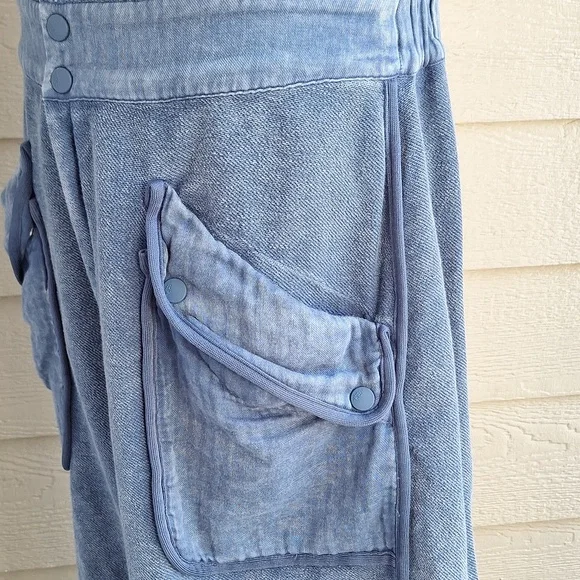 Free People FP Movement Timko XL Navy Blue Barrel Leg Athletic Sporty Jumpsuit - Picture 8 of 16